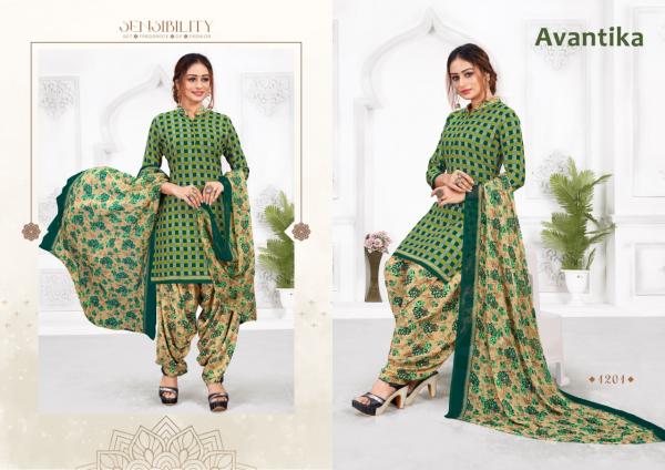 Avantika 12 Beautiful Casual Wear Crepe Dress Materials 